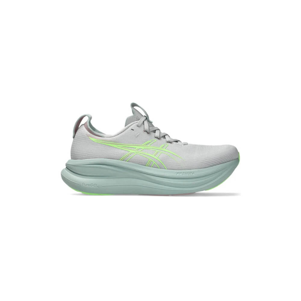 ASICS GEL-NIMBUS 28 "Cloud Grey/Bright Green" Running Shoes