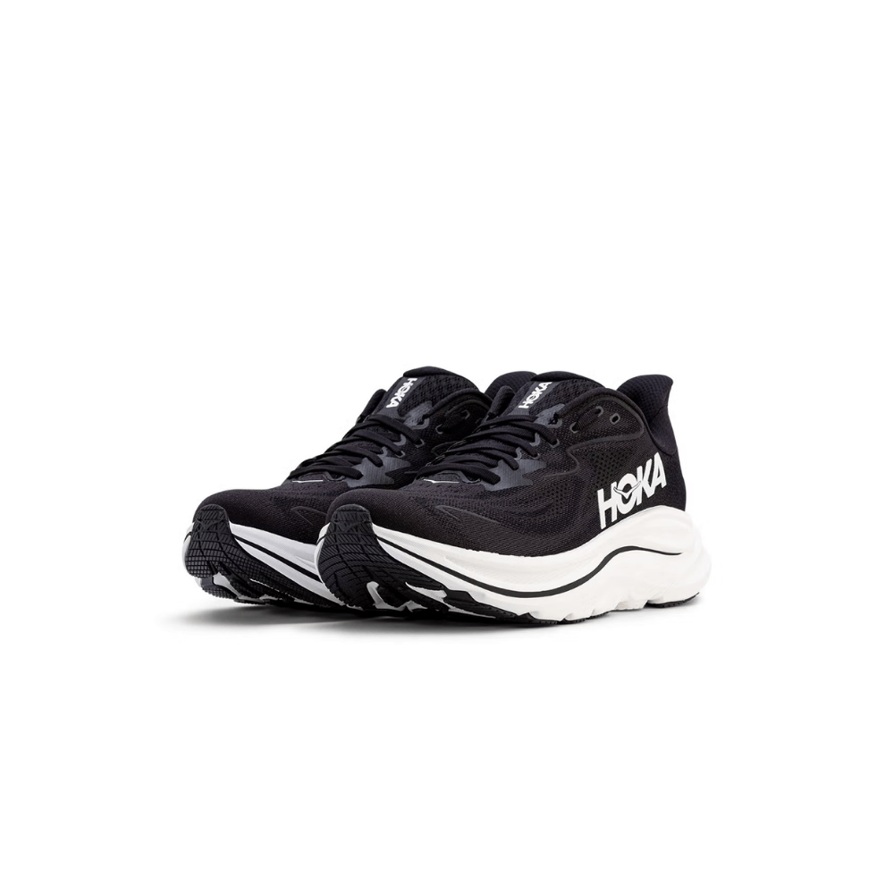 HOKA Clifton 9 – Black/White