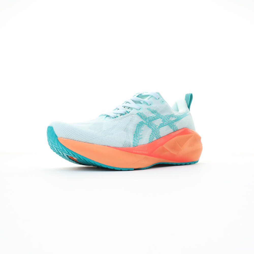Asics Novablast 5 Light Sky Blue orange unisex shoe