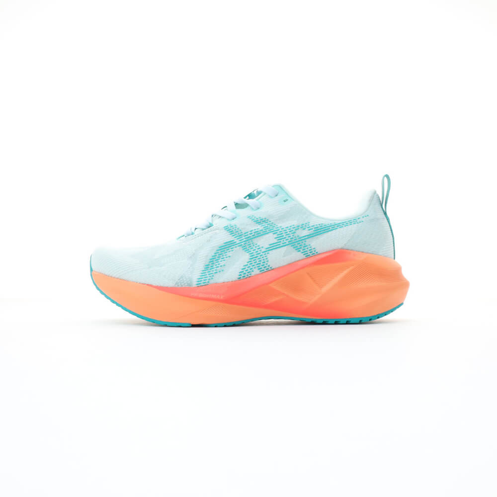 Asics Novablast 5 Light Sky Blue orange unisex shoe