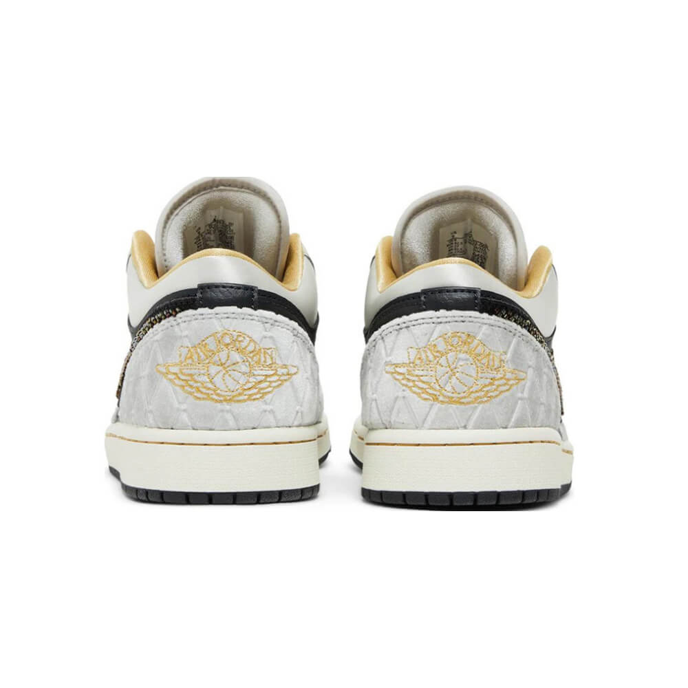 Air Jordan 1 Low SE Beaded Swoosh Black White