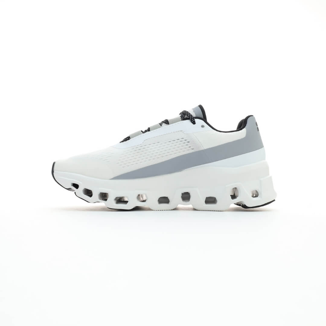 On Cloudmonster White Sneakers