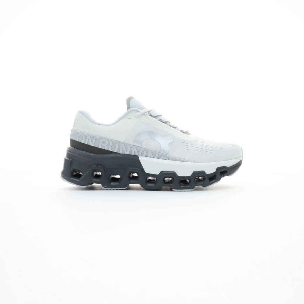 On Cloudmonster white and grey unisex