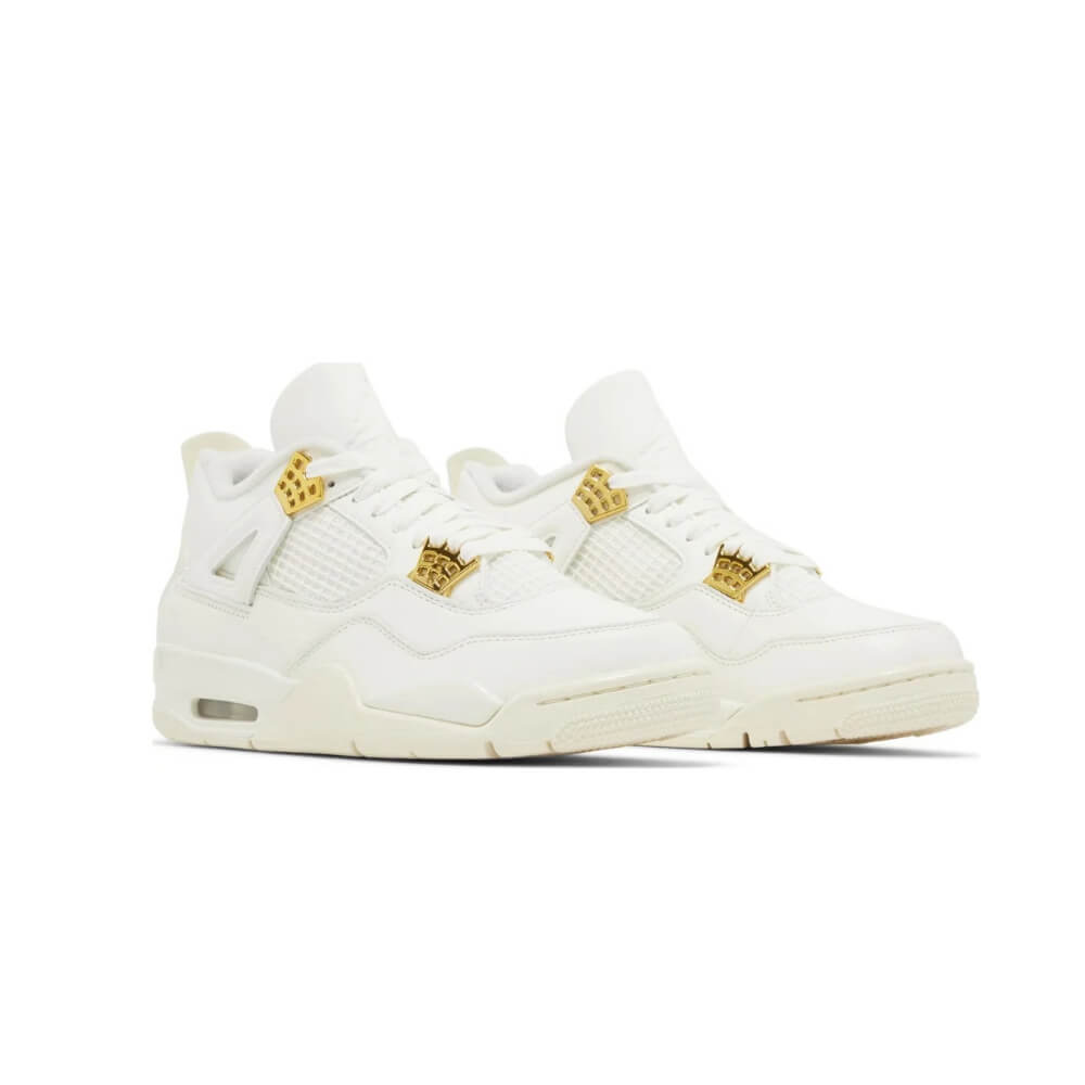 Air Jordan 4 Retro White Gold Metallic Gold