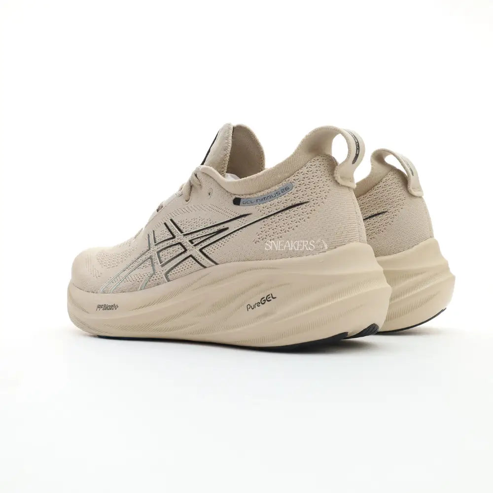 ASICS Gel Nimbus 26 Beige Black Sneakers
