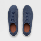 ZEGNA Triple Stitch Suede Navy Blue