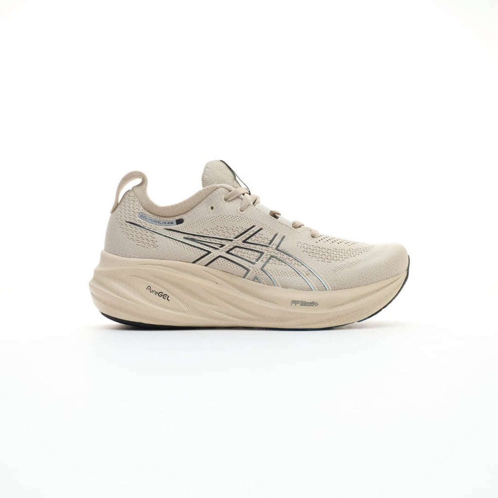 ASICS Gel Nimbus 26 Beige Black Sneakers