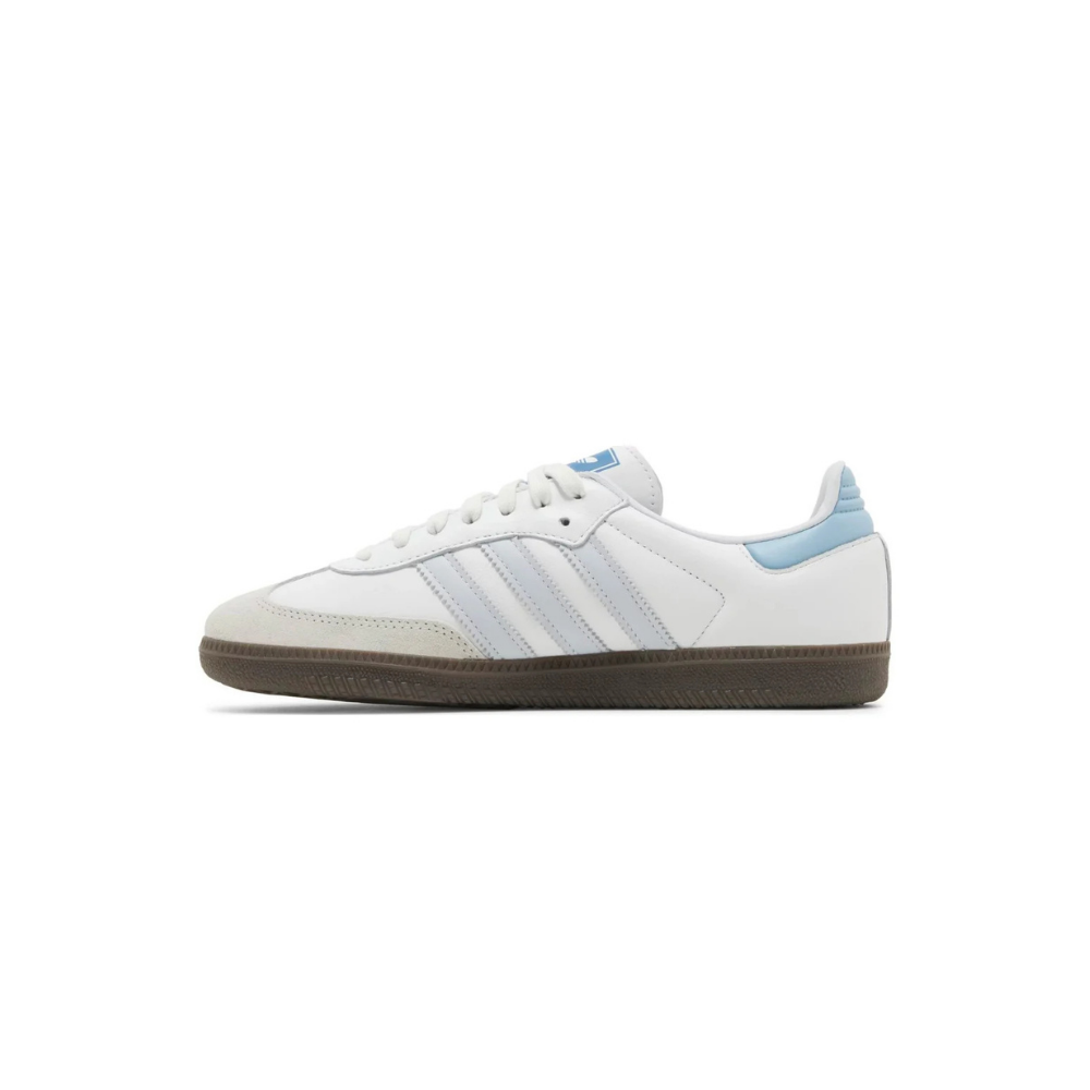 Adidas Samba White and Sky Blue