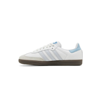 Adidas Samba White and Sky Blue