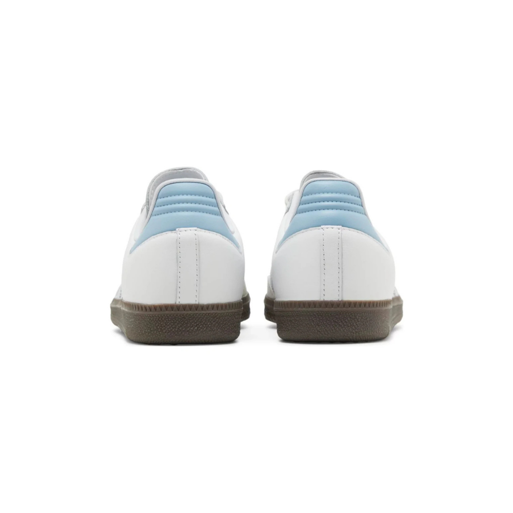 Adidas Samba White and Sky Blue