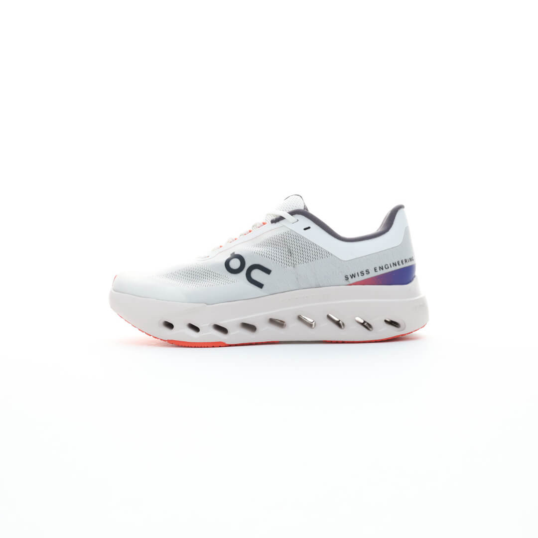 On Cloudsurfer white purple lifestyle unisex
