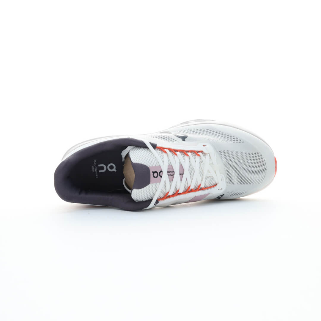 On Cloudsurfer white purple lifestyle unisex
