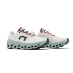 On Cloudmonster White Mint Green Black Orange