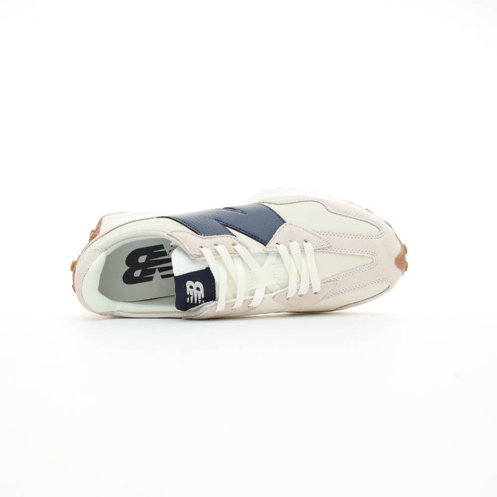 New Balance 327 White Navy Blue
