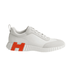 Hermès Trail Leather Sneakers White Orange H
