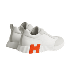 Hermès Trail Leather Sneakers White Orange H