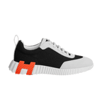 Hermès Trail Knit Sneakers Black White Orange H