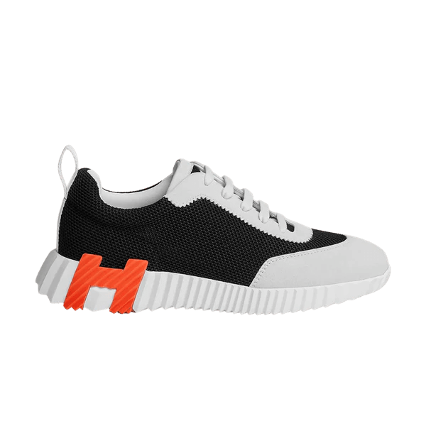 Hermès Trail Knit Sneakers Black White Orange H