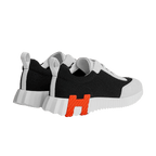 Hermès Trail Knit Sneakers Black White Orange H