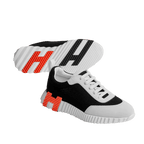 Hermès Trail Knit Sneakers Black White Orange H