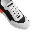 Hermès Trail Knit Sneakers Black White Orange H